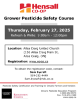 Grower Pesticide Safety Course (Ailsa Craig)